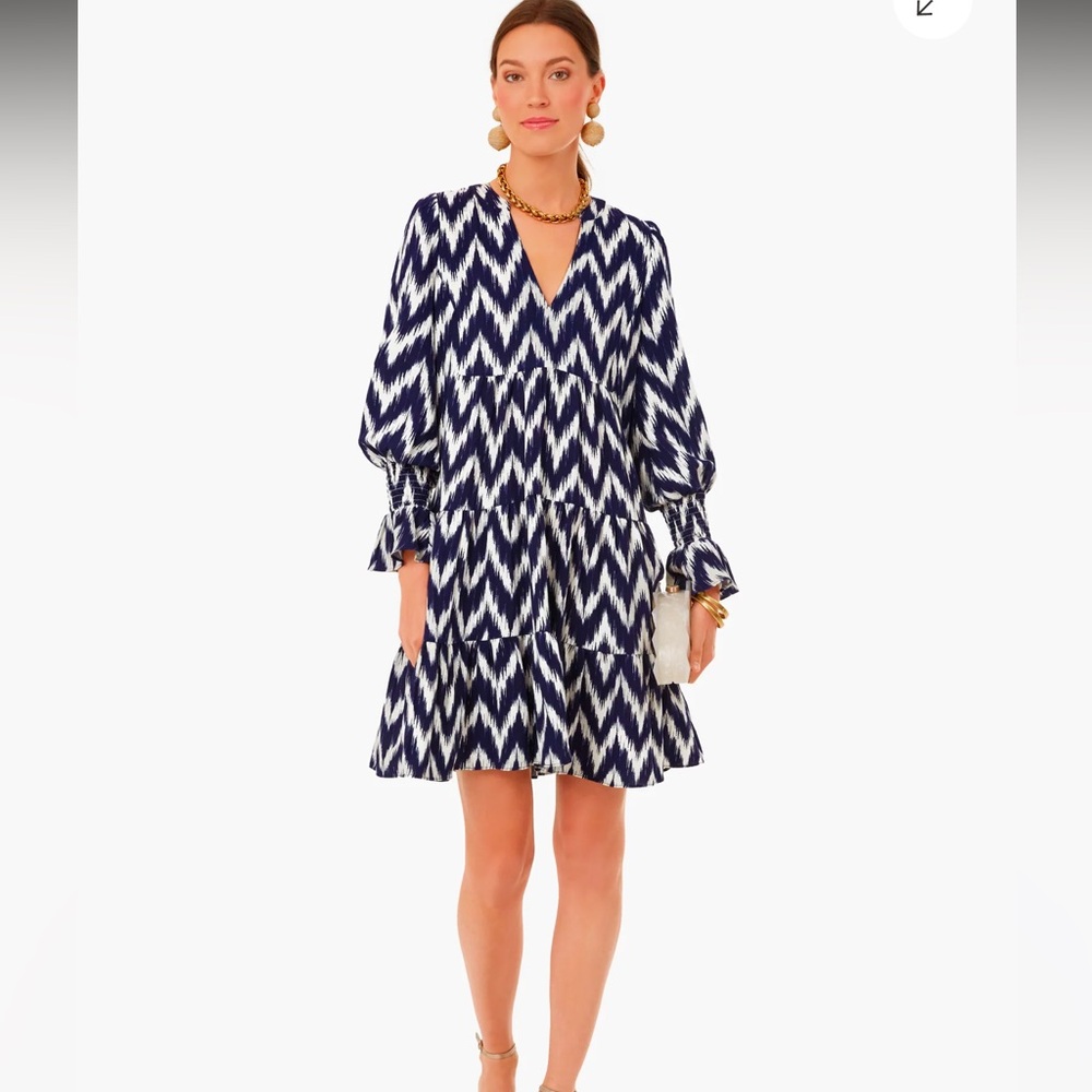 NAVY IKAT KENZO DRESS
